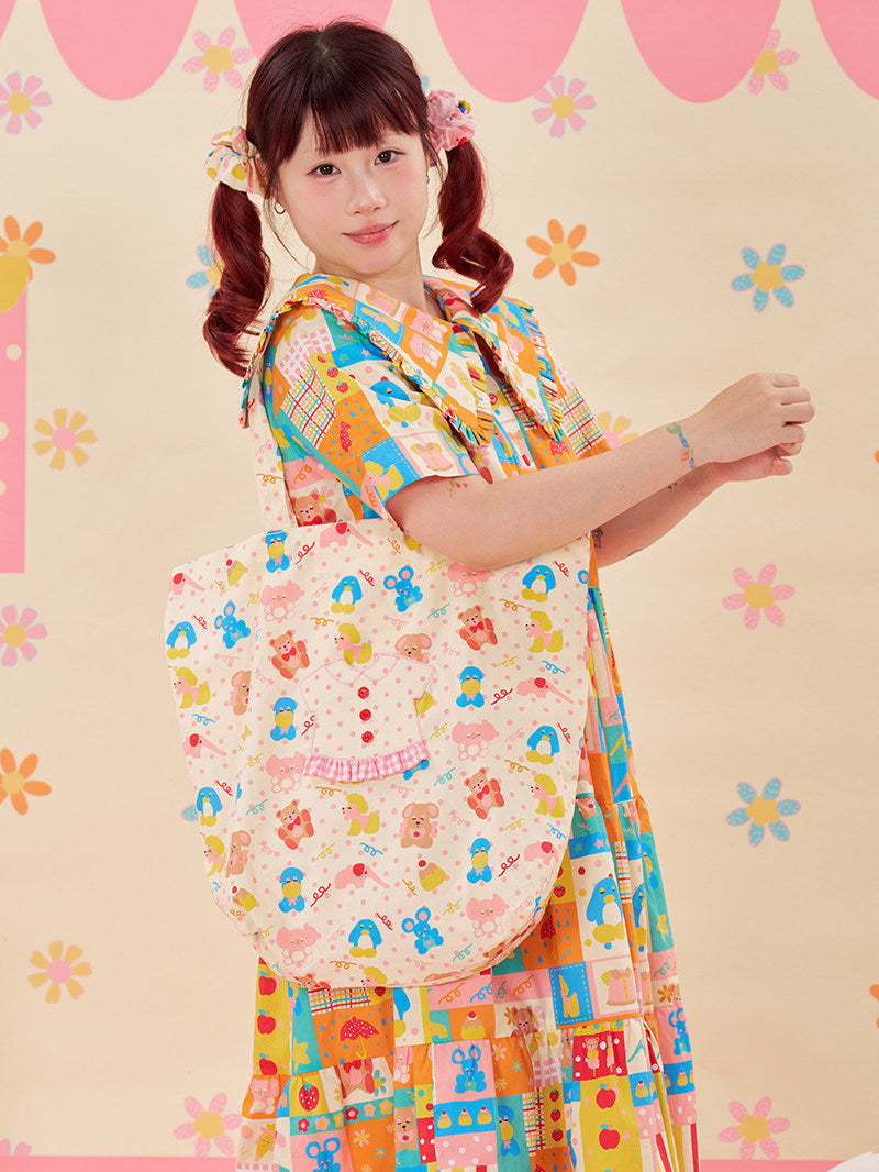 NIKKOU - Colorful Kawaii Shoulder Tote Bag bag Nikkou home