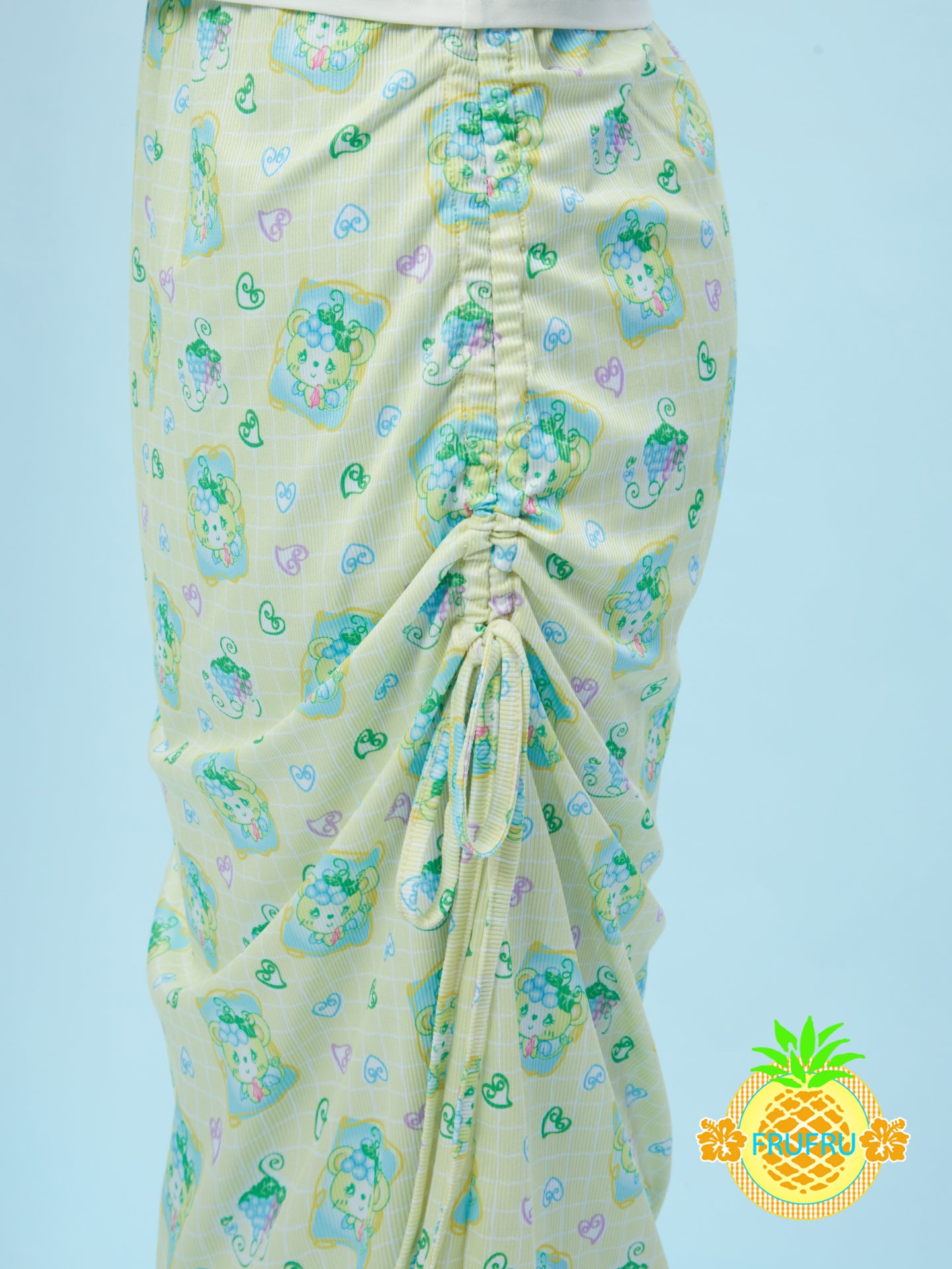 Frufru Cartoon Print Sun Protection Skirt | Kawaii Harajuku Half Skirt skirt frufru