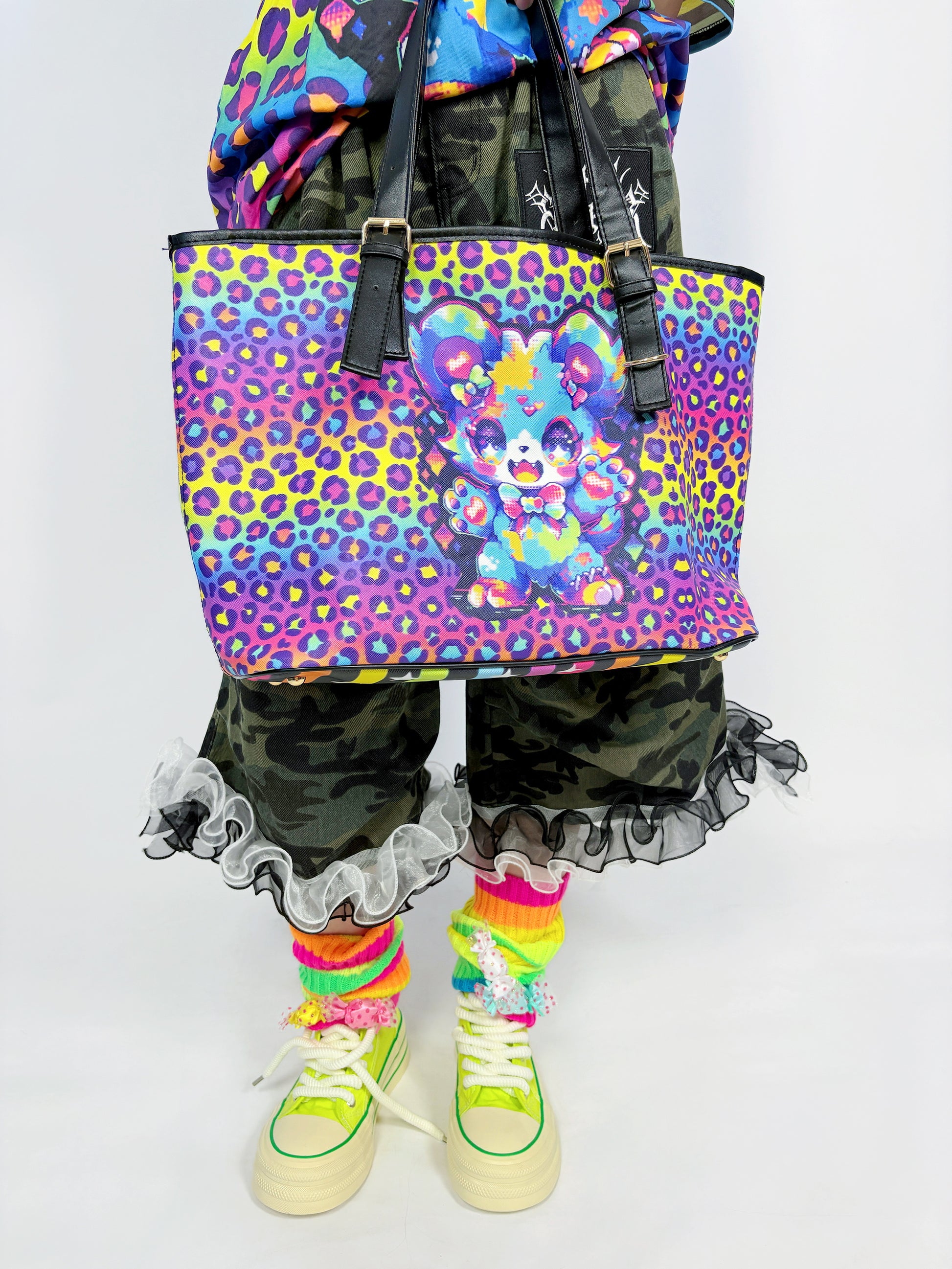 LEERROO - Decora Kei Rainbow Bear PVC Shoulder Bag bag Leerroo