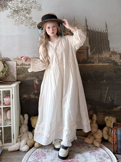 Labeau - Kawaii Retro Hanfu Style Long Sleeve Dress
