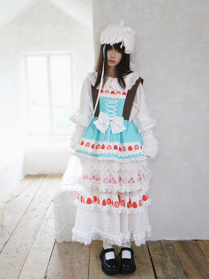 Daytoday Everyday Institute - Strawberry Bow Wing Dress dress daytoday everyday institute