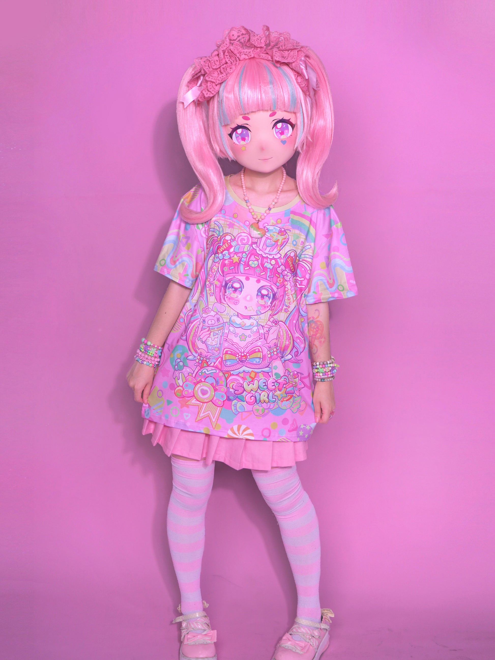 Dream Bubble - Decora Kei T-shirt Pink Candy Girl T-shirt shirt Dream Bubble