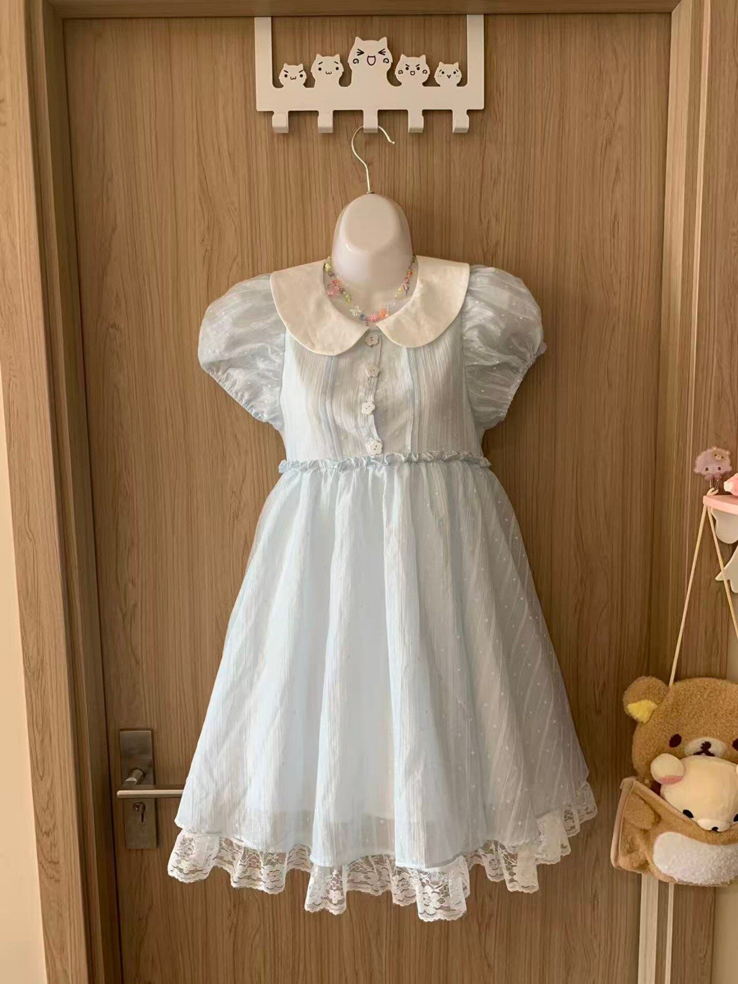 Blurred Bear - Light Blue Princess Dress dress Blurred Bear S
