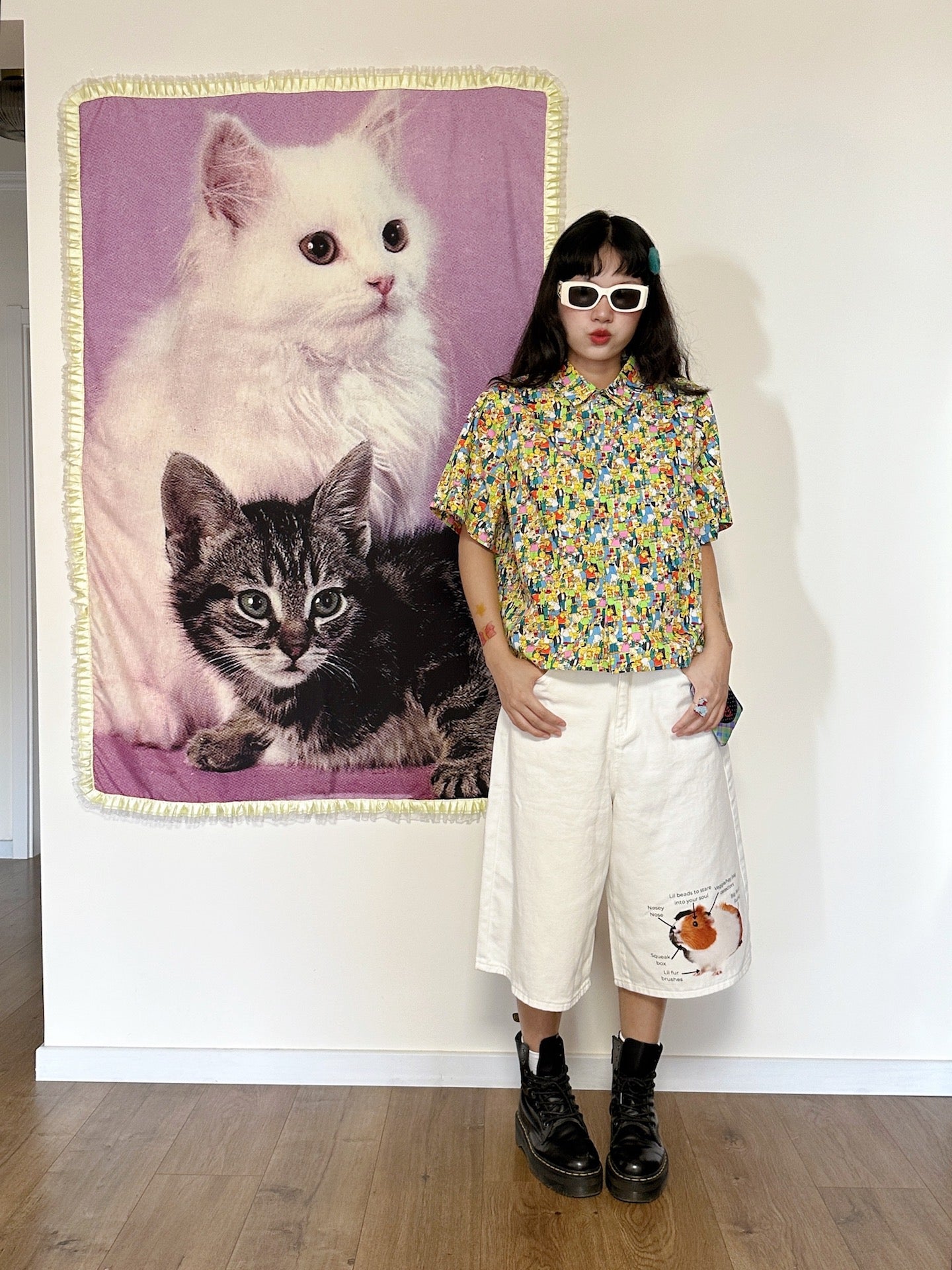 Kawaii Summer Shirt – Cartoon Print Loose Fit shirt bunnybunnygun