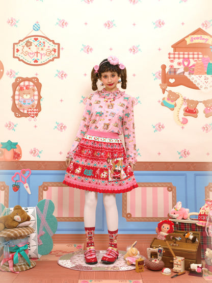 Lutra Jump - Decora Lace Collar Cotton Top shirt Lutra Jump