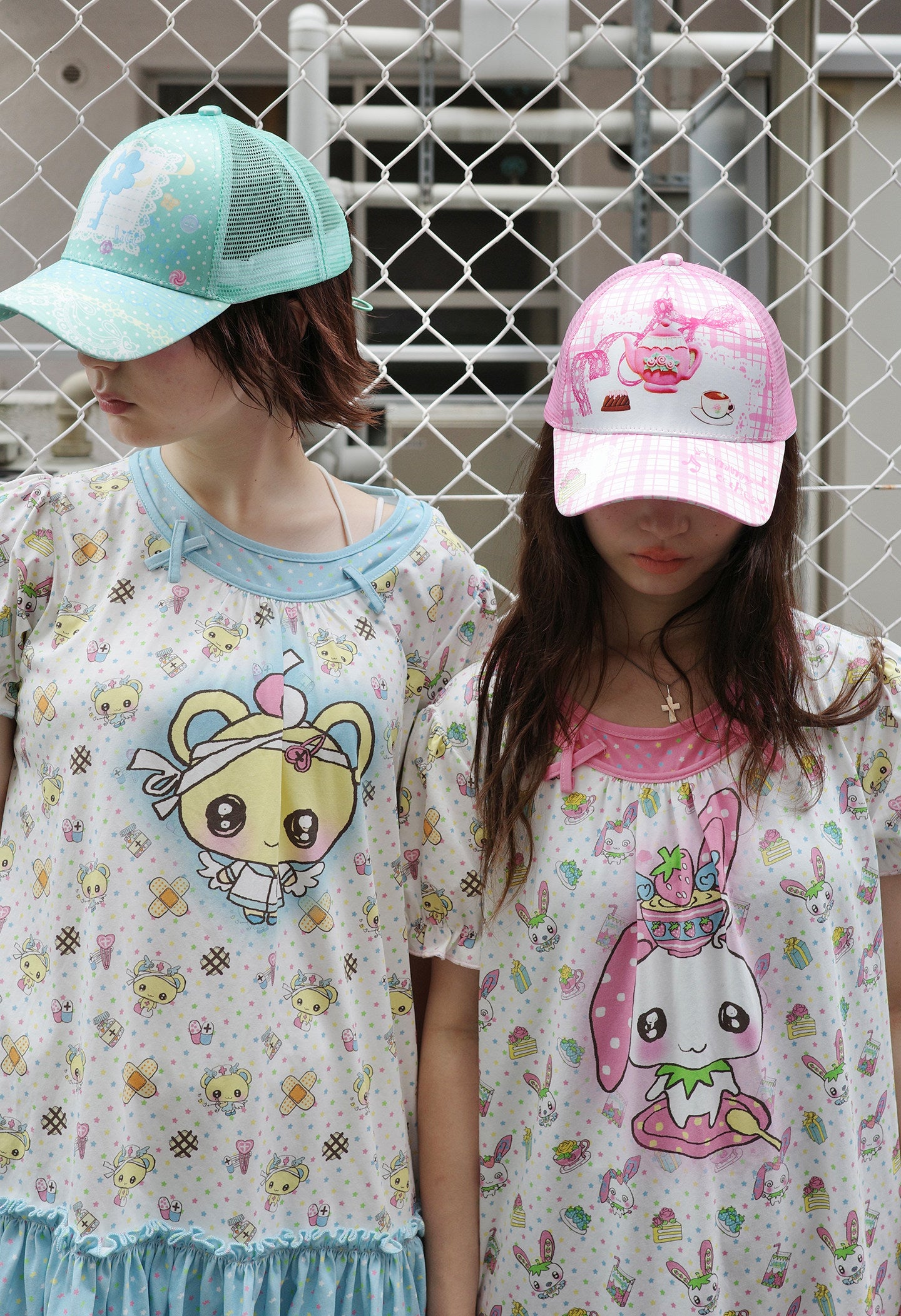frufru - Bear Bunny Print Dress | Kawaii Japanese Casual Harajuku Fashion dress frufru