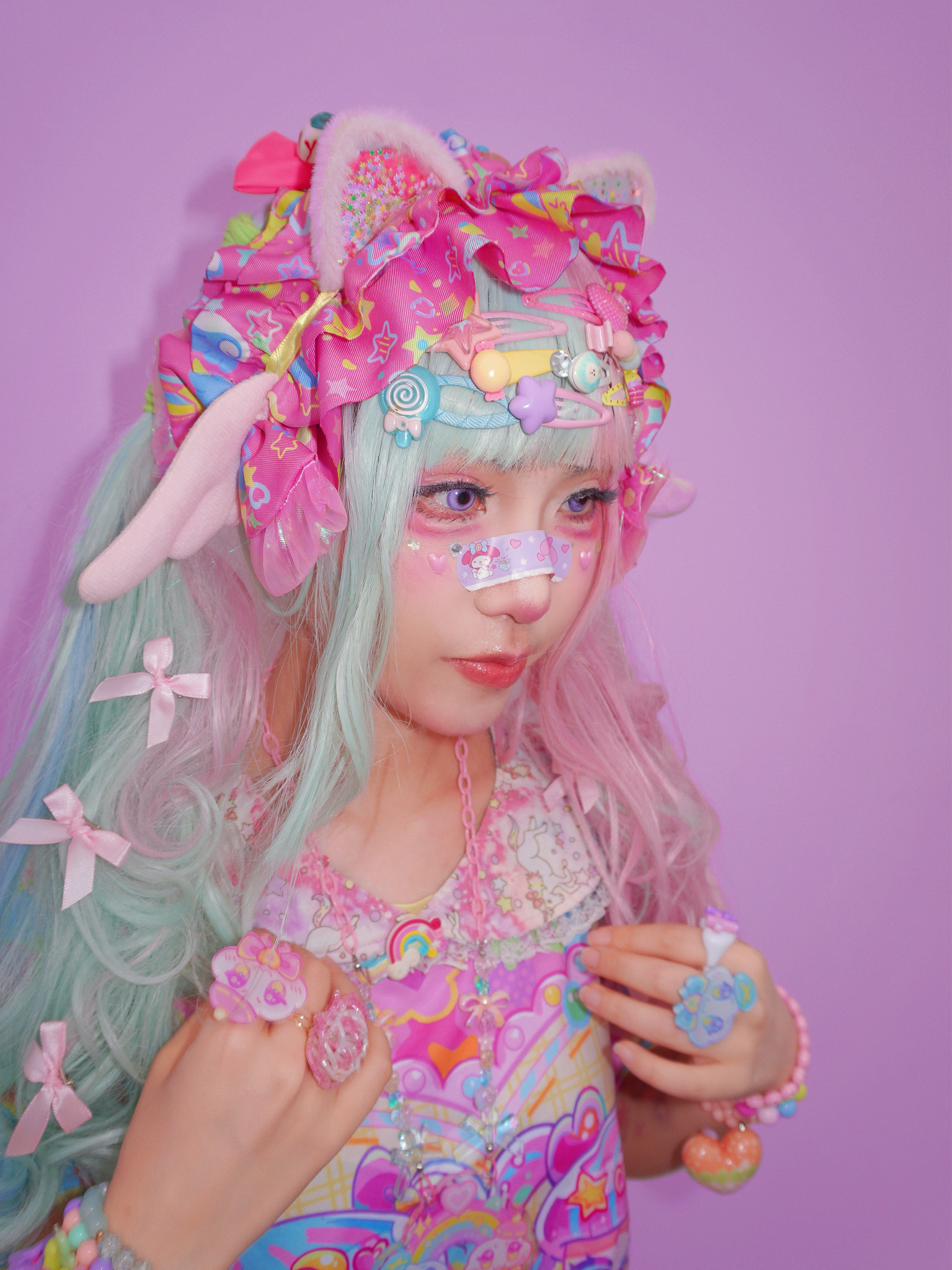 Dream Bubble - Pink Angel Cat Ear Headband headband Dream Bubble