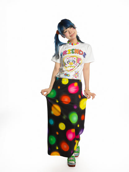 DeadEndKids - Decora Y2K Polka Dot Long Skirt skirt DeadEndKids