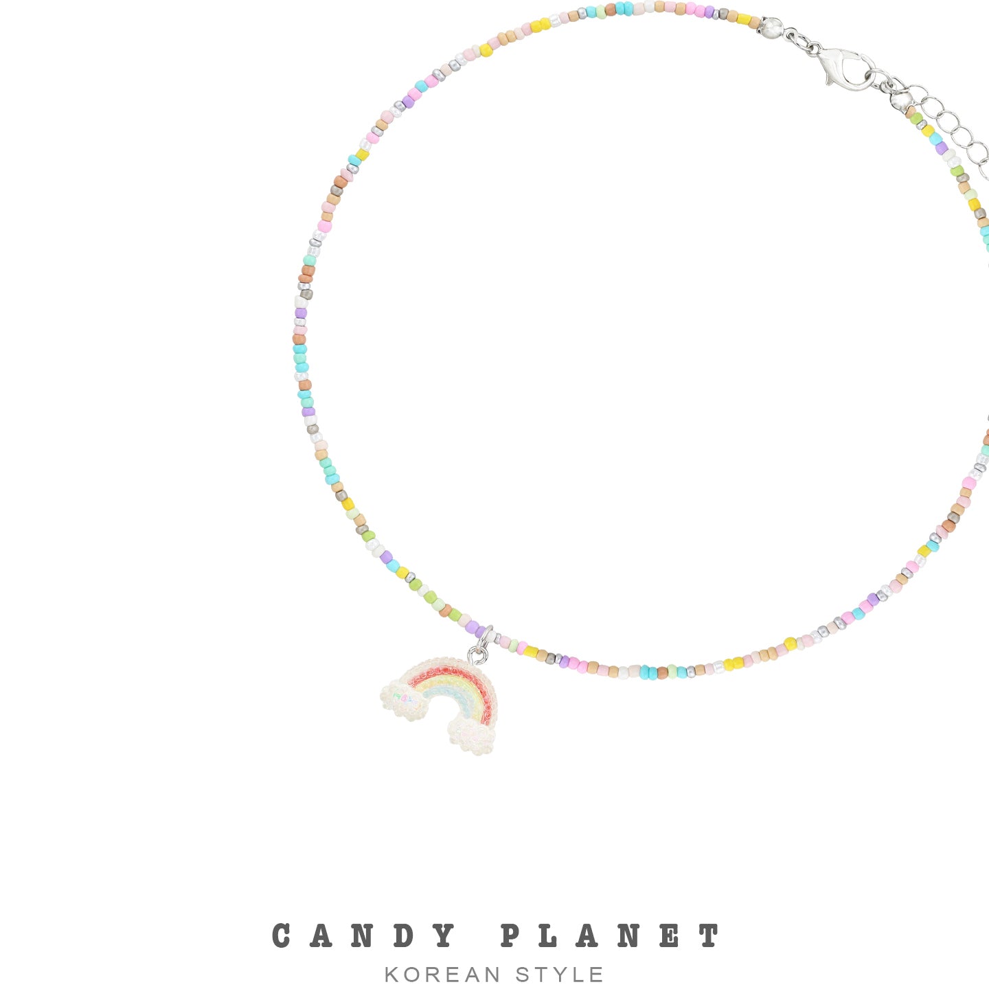Candy Planet - Decora Kei Rainbow Beaded Necklace necklace candy planet