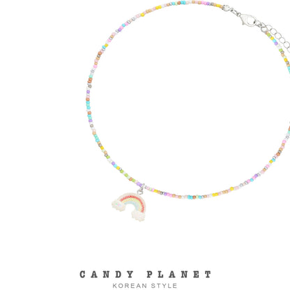 Candy Planet - Decora Kei Rainbow Beaded Necklace necklace candy planet