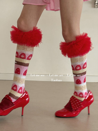 LET ME SEE - Strawberry Sweet Girl Socks socks let me see Fancy Style
