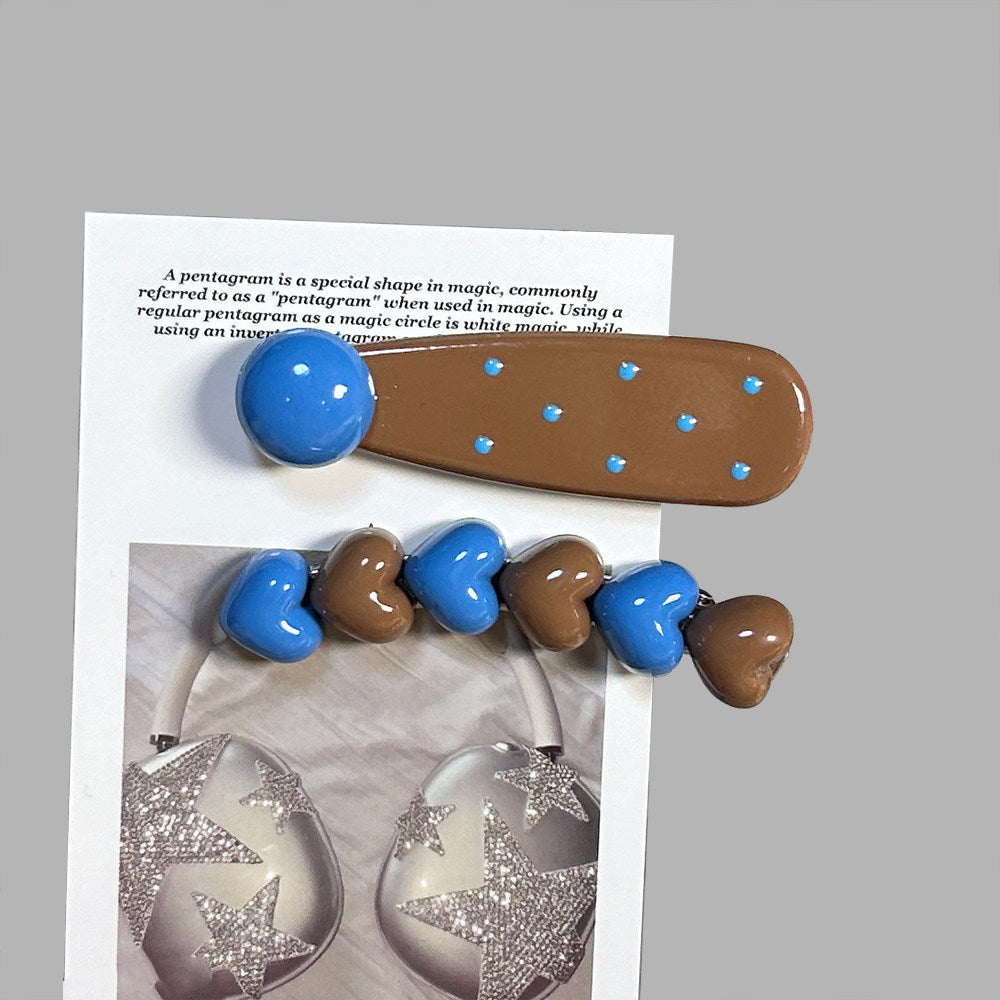 KHEPHAIA - Sea Salt Coffee Heart Hair Clip hair clip KHEPHAIA