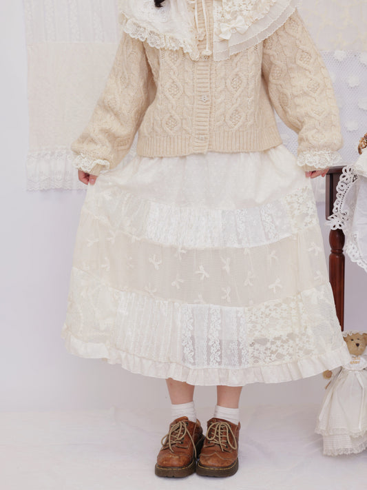 SemenCoicis - Lace Patchwork Cake Skirt skirt SemenCoicis