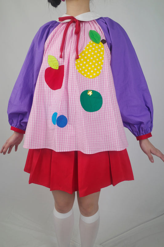 GOODBABY - Colorful Fruit Patchwork Purple Pullover Top overskirt goodbaby S