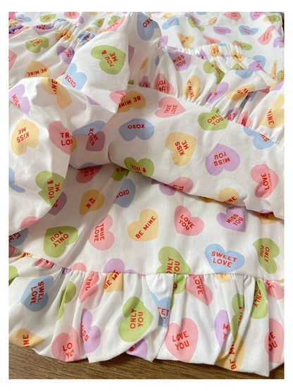 bunnybunnygun - Heart Print Bubble Skirt skirt bunnybunnygun