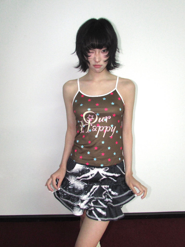 OurHappy Retro Star Tank Top | Summer Contrast Strap Camisole camisole Our Happy