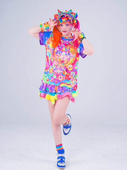 Dream Bubble - Blue Purple Cat Tee tshirt Dream Bubble