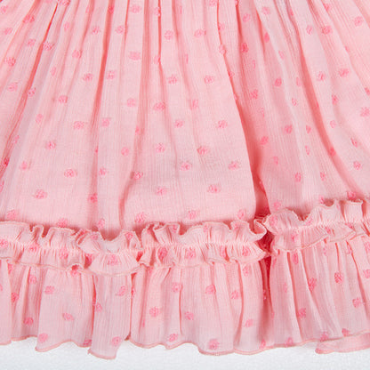 DADANAKO - Pink Polka Dot Pinafore Dress dress DADANAKO