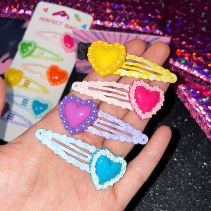 Strangelab - Decora Kei Candy Heart Clips hair clip strangelab
