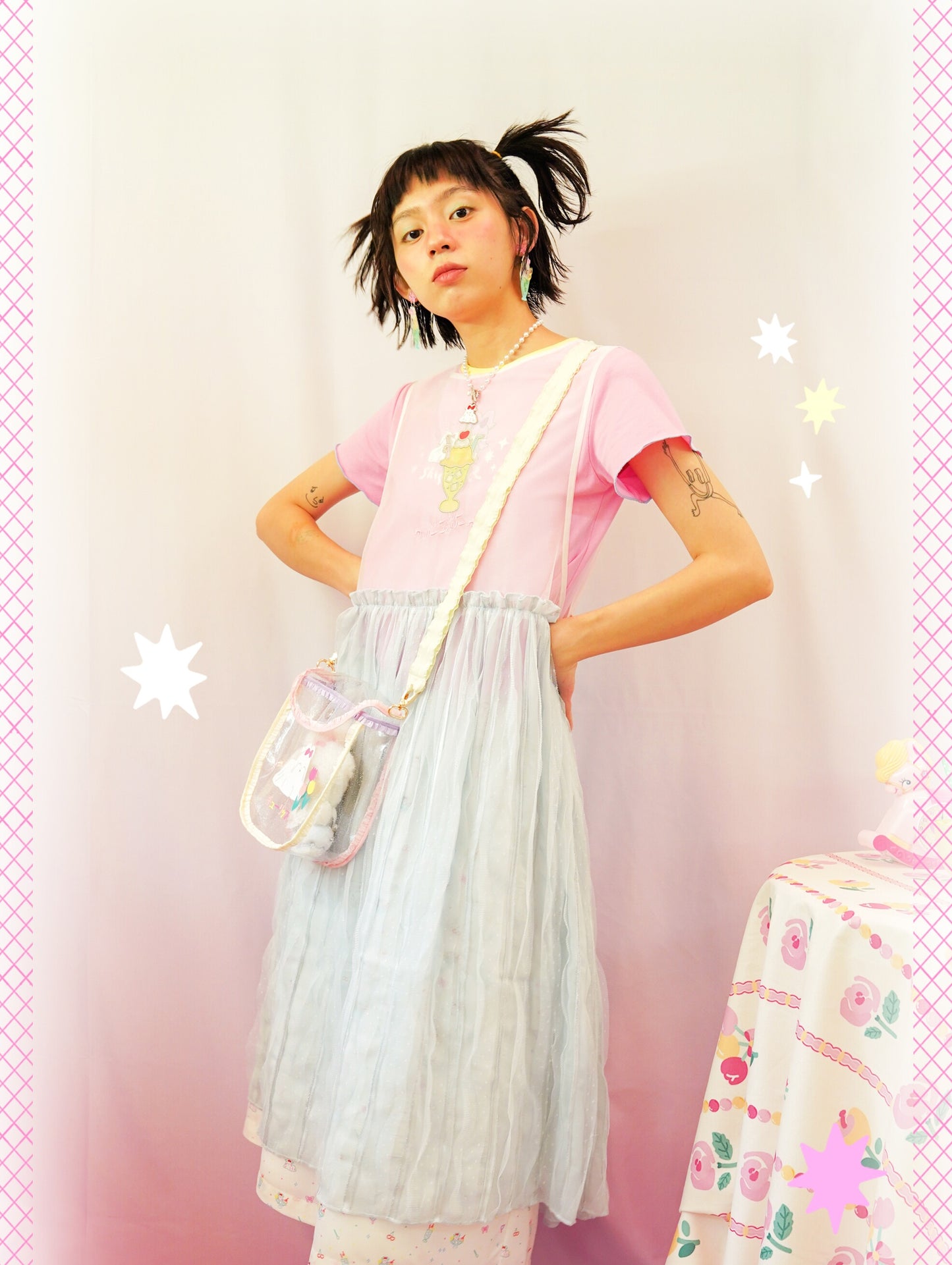 shishihshop Ice Cream T-Shirt | Soda Colorblock Tee | Harajuku Y2K Cotton T-Shirt shirt shishihshop