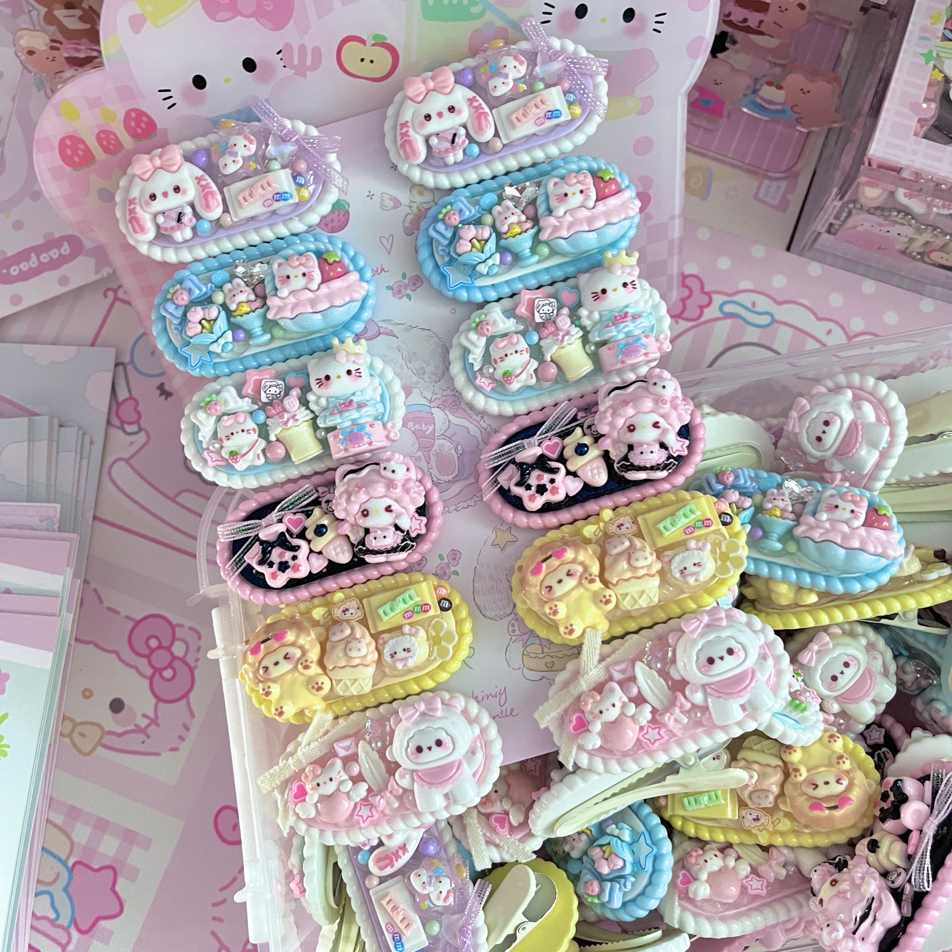 Sweet Star - Cute Cream Edge Clip Set 5pcs hair clip sweet star