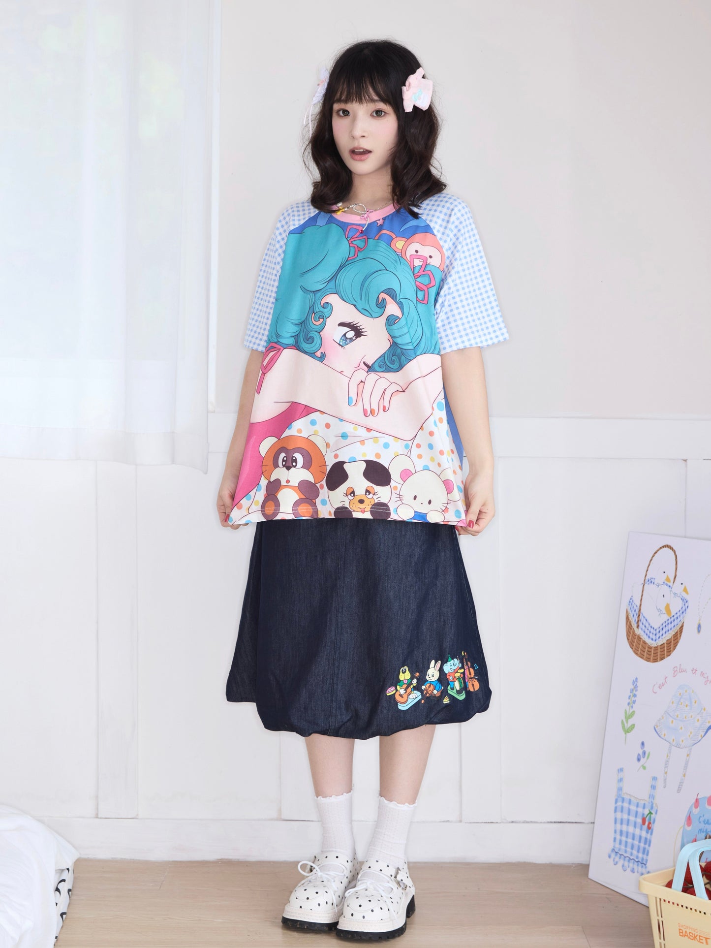 Robootoo - Cute Artist Print Tee & Slim Cami camisole Robootoo