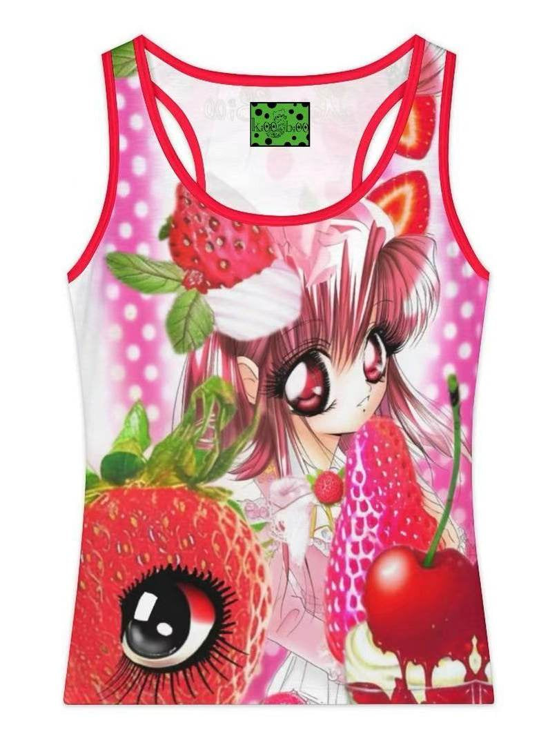 ki00bi00 - Strawberry Dreamcore Fitted Tank camisole ki00bi00