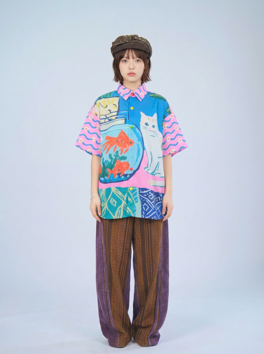 MeowMeow Bug - Fishbowl Cat Shirt shirt MeowMeow Bug
