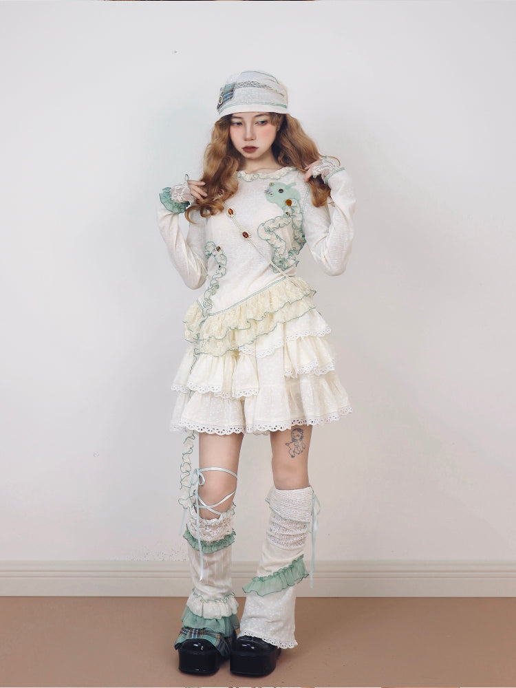 Disorder - Kawaii Asymmetrical Tiered Skirt skirt Disorder
