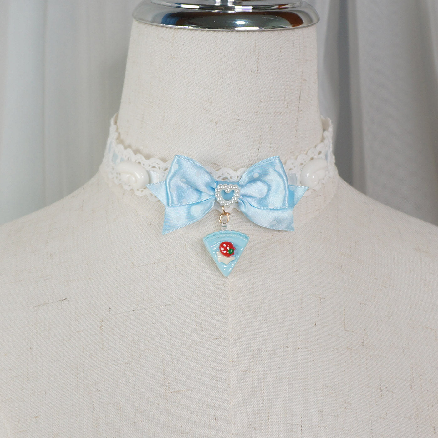 Maojiang - Cake Chocolate Bow Choker Necklace