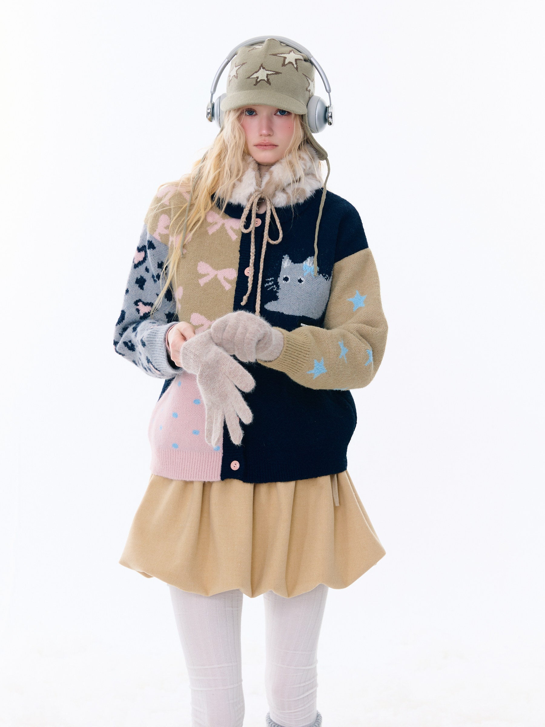 ziziFei - Girly Kei Retro Knit Cardigan cardigan ziziFei