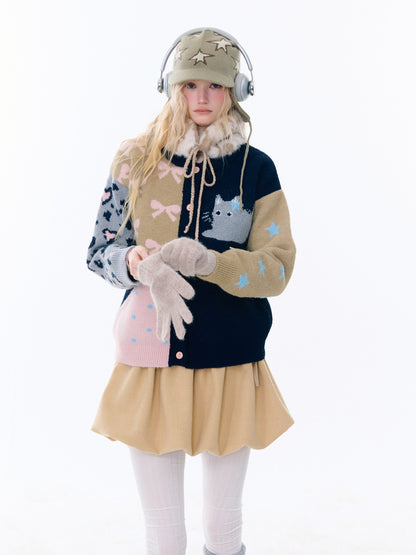 ziziFei - Girly Kei Retro Knit Cardigan cardigan ziziFei