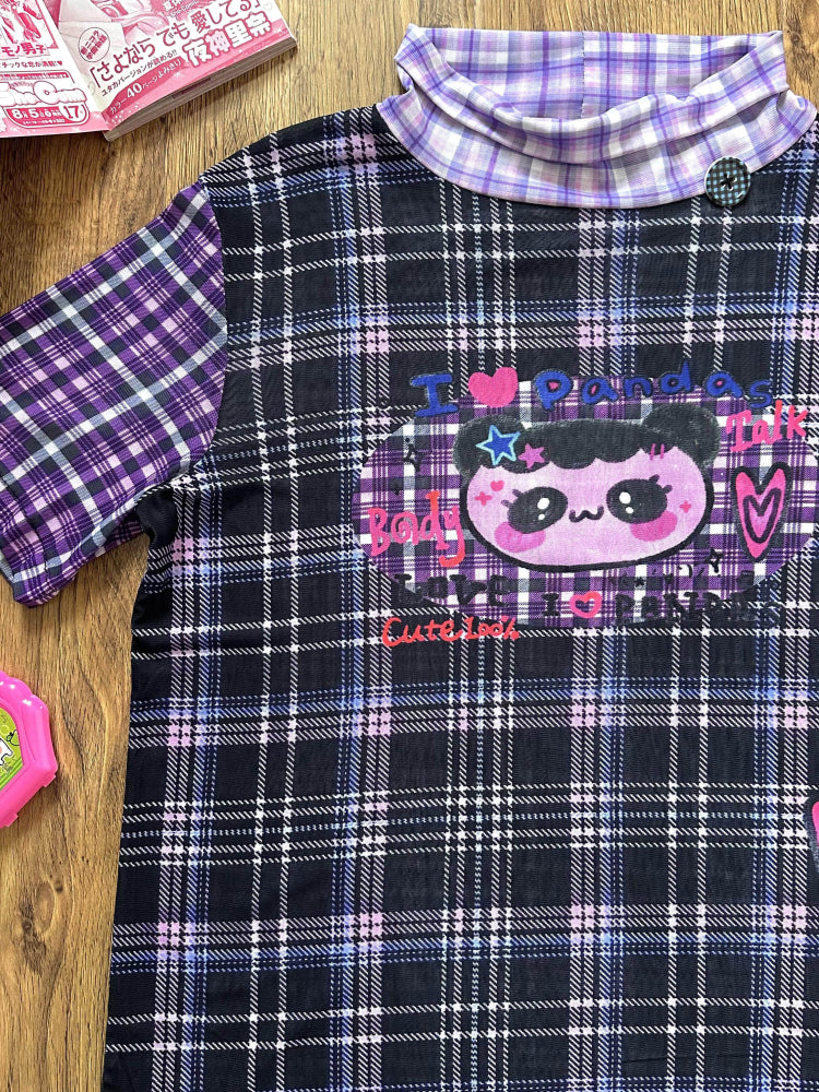 BodyTalk - Y2K Panda Mesh Short Sleeve Top tshirt bodytalk