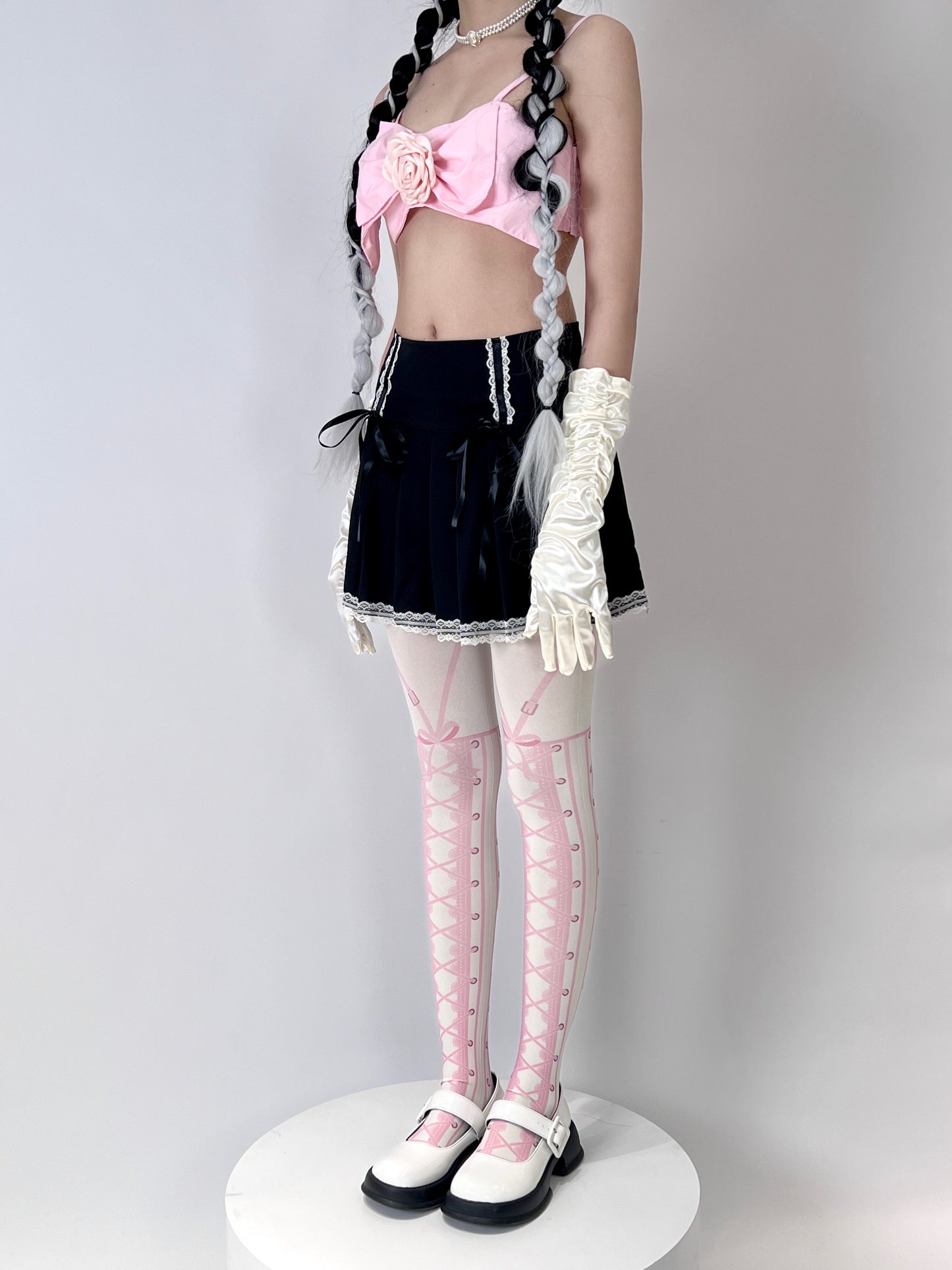 Hot BonBon - Pink Harajuku Printed Tights tights Hot BonBon