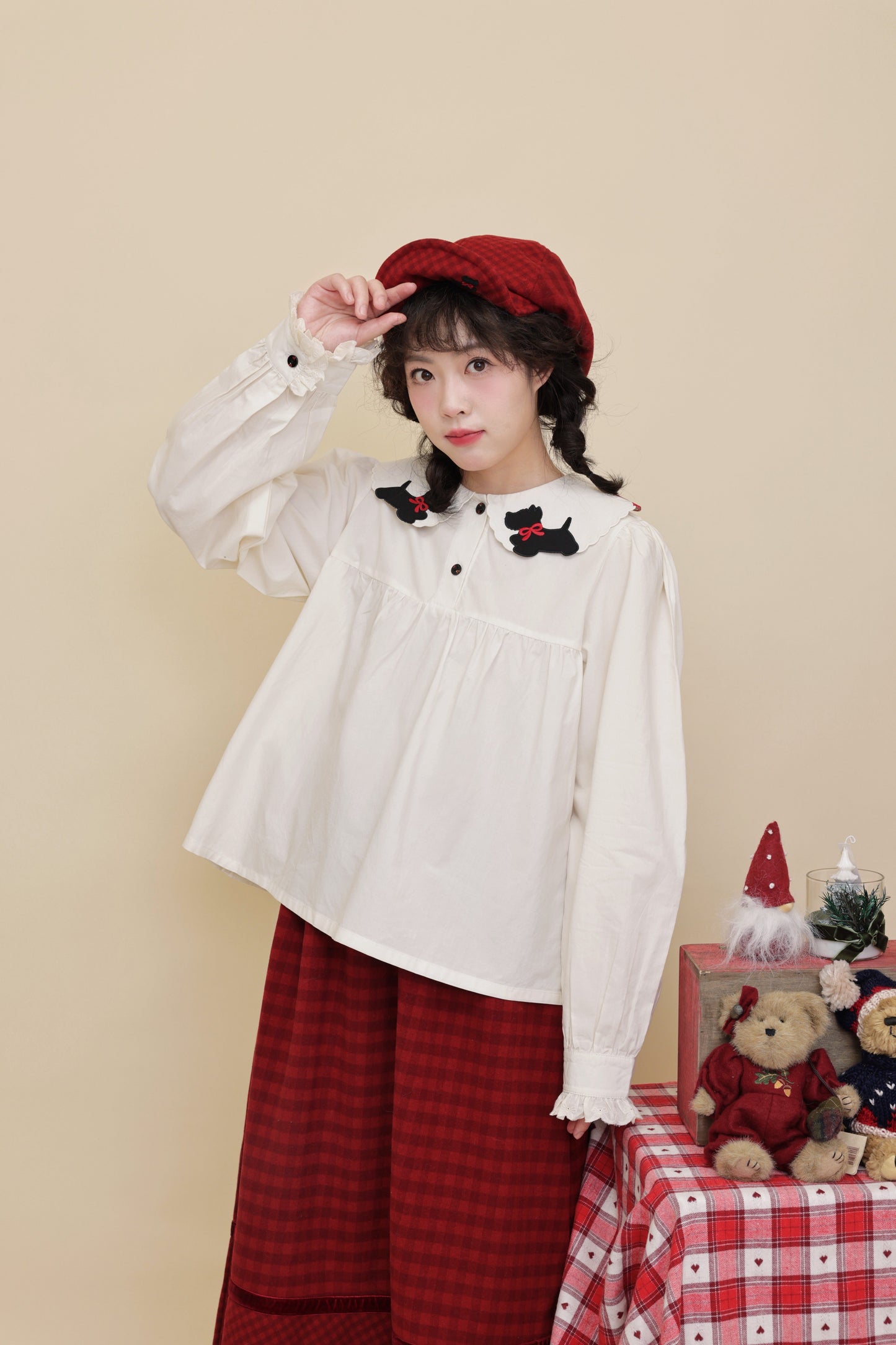SemenCoicis - Kawaii Puppy Doll Collar Blouse blouse SemenCoicis