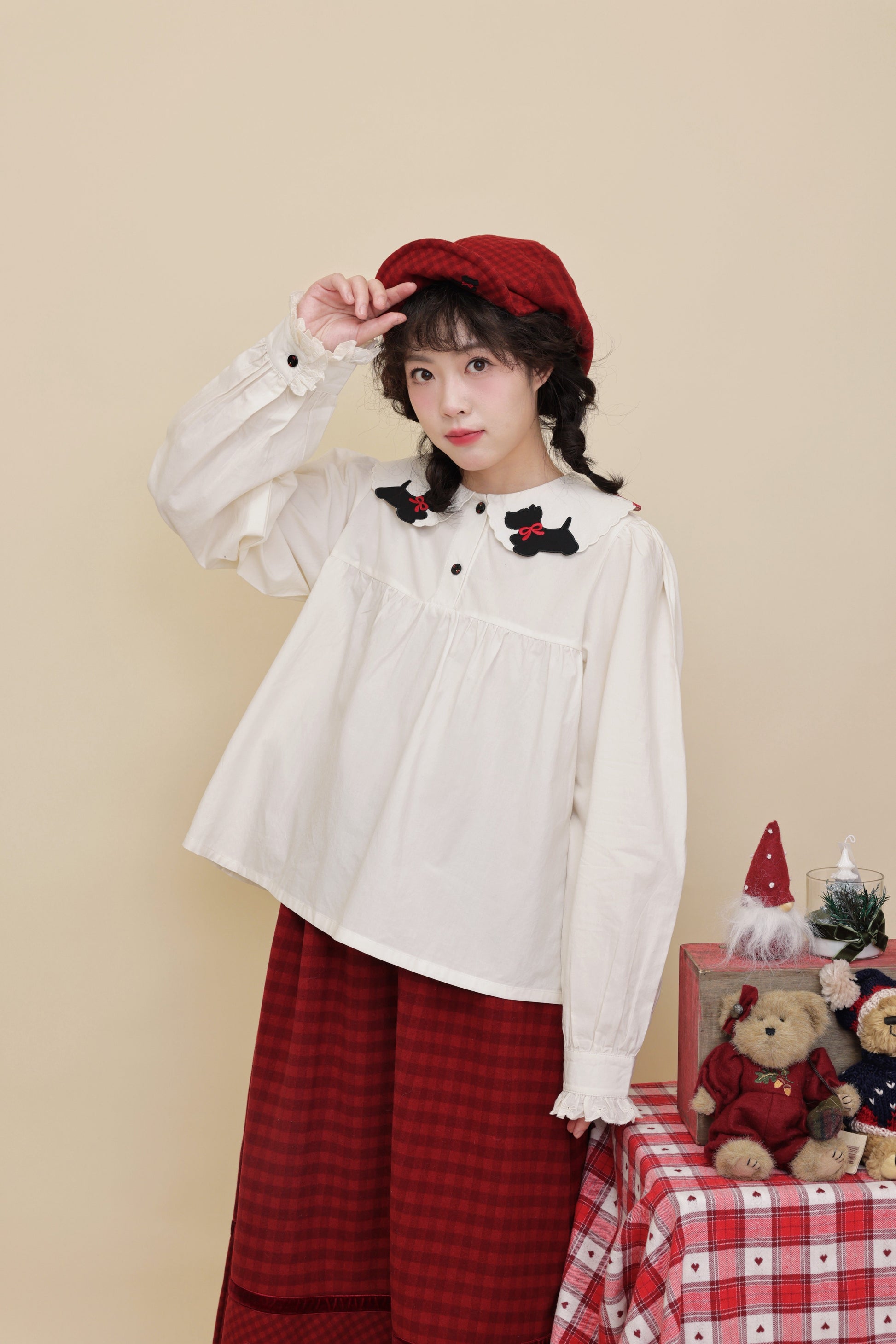 SemenCoicis - Kawaii Puppy Doll Collar Blouse blouse SemenCoicis