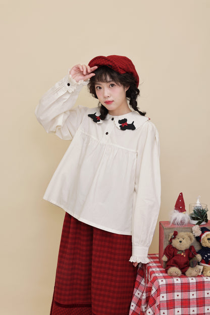 SemenCoicis - Kawaii Puppy Doll Collar Blouse blouse SemenCoicis
