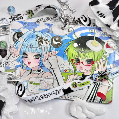 PICKY BONE - Character Print Passport Holder card bag picky bone