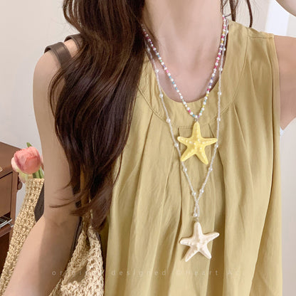Flipped - Dopamine Beaded Starfish Necklace necklace Flipped
