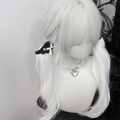 1Gangster Inn - Vintage Polka Dot Angel Wing Hair Clip accessory 1GASTERINN