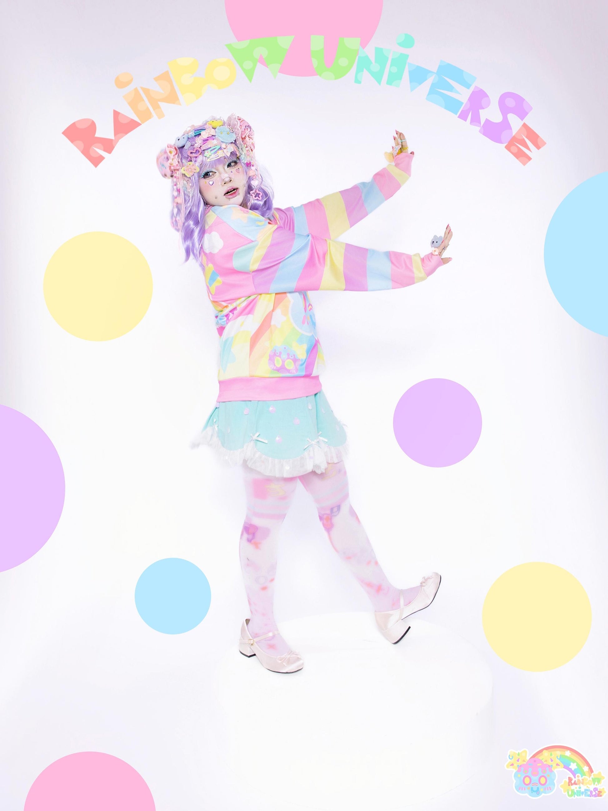 Rainbow Universe RUX - Decora Kei Pastel Sweatshirt sweatshirt Rainbow Universe RUX