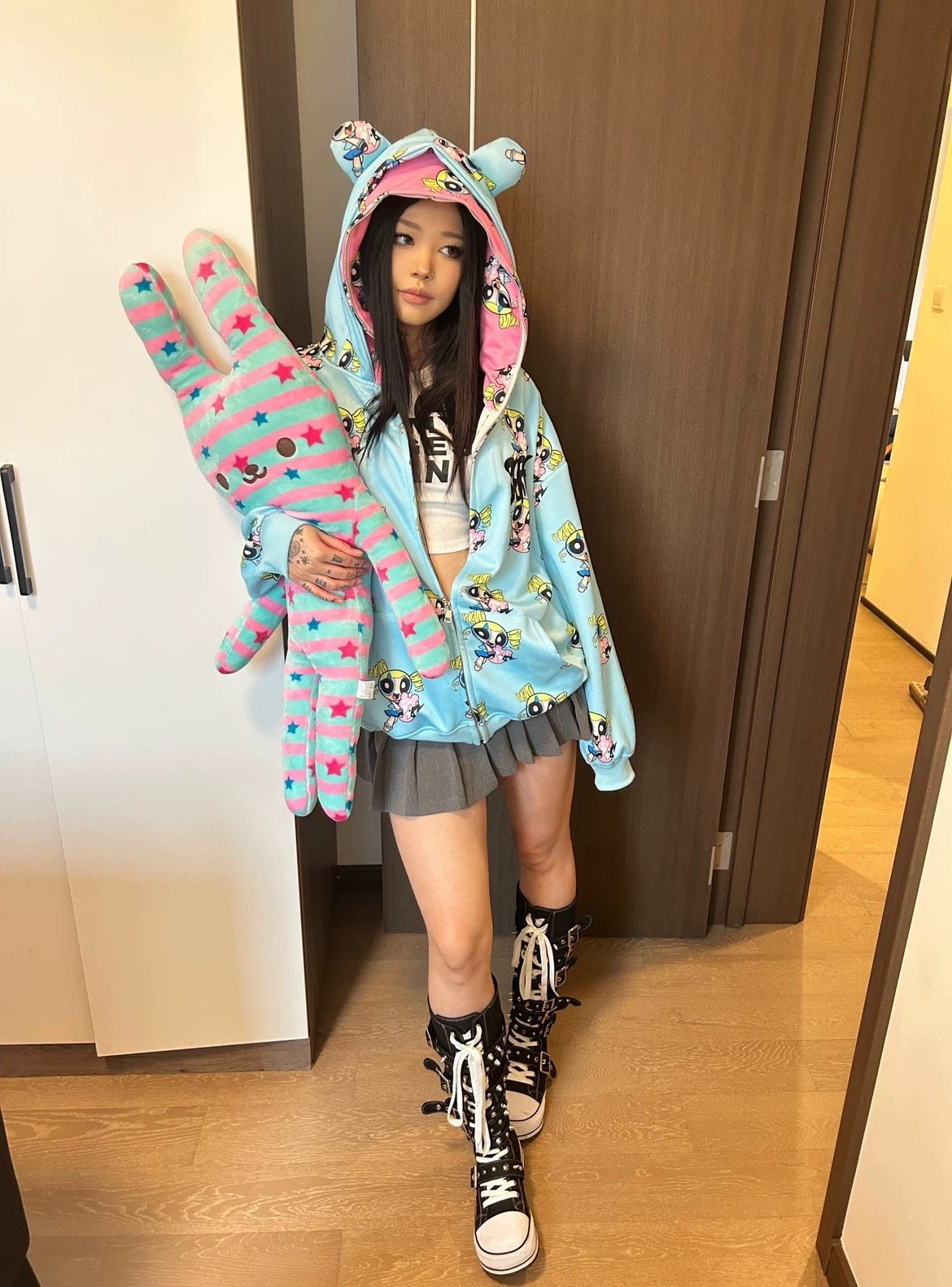 BlackBerry - Harajuku Pink Blue Hoodie Jacket jacket BlackBerry