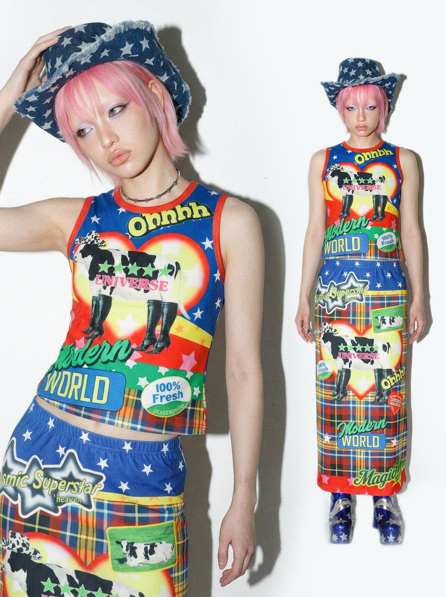 DeadEndKids - Cyber Graphic Slim Tank Top camisole DeadEndKids