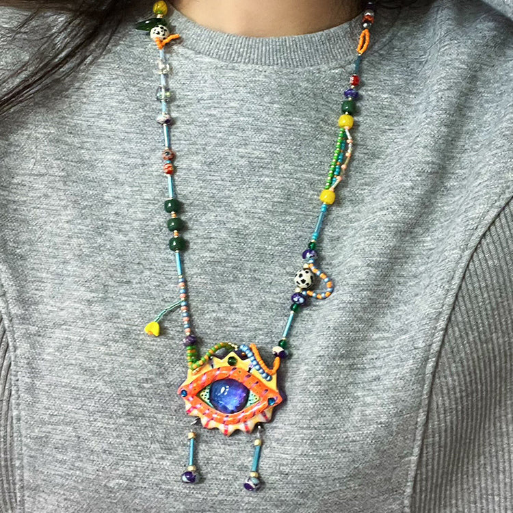 Domie’s Space – Dopamine Long Statement Necklace necklace domie's space