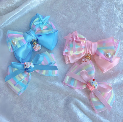 Bow Terminator Macaron Candy Hair Clip | Sweet Cake Accessory | Decora Kei Inspired hair clip Bow Terminator