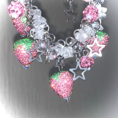Pocketbabe - Sparkly Strawberry Crystal Bracelet bracelet pocket babe