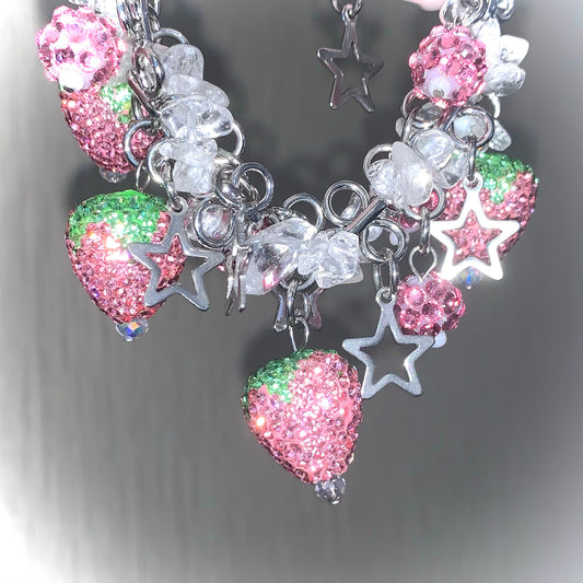 Pocketbabe - Sparkly Strawberry Crystal Bracelet bracelet pocket babe
