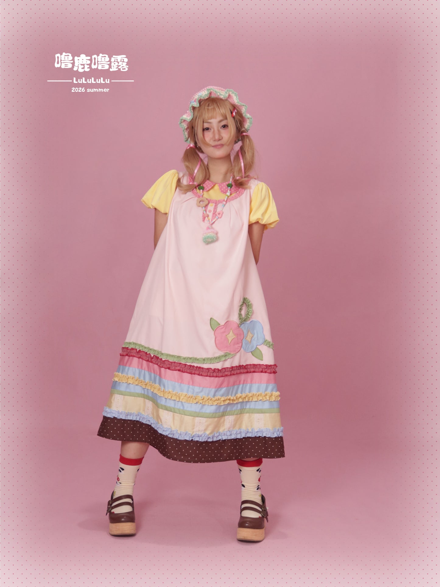 LULULULU - Morning Glory Embroidered Pinafore Dress dress LULULULU