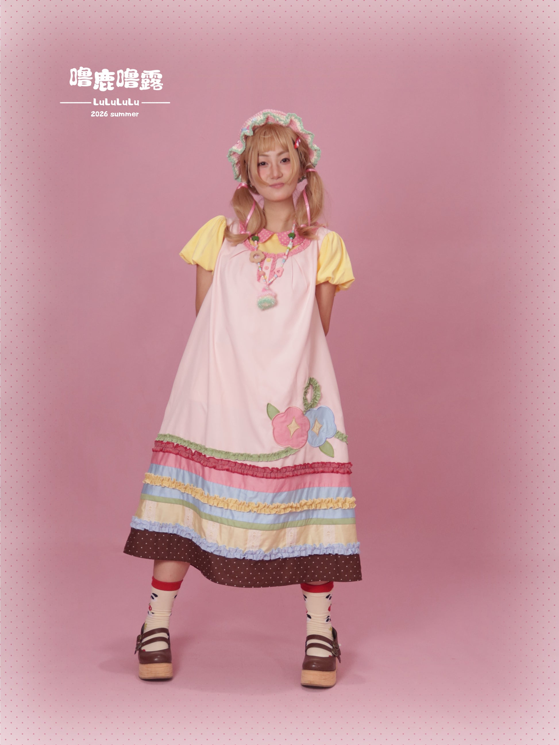 LULULULU - Morning Glory Embroidered Pinafore Dress dress LULULULU