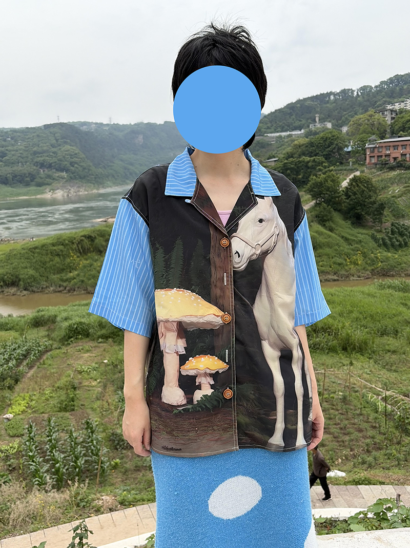 No Blue Today - White Horse Mushroom Forest Shirt shirt No Blue Today